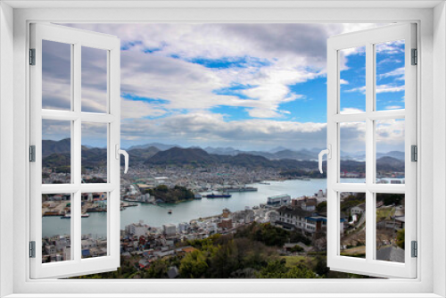 Fototapeta Naklejka Na Ścianę Okno 3D - 千光寺山の上から尾道水道を望む
