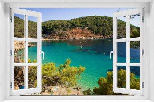 Fototapeta Naklejka Na Ścianę Okno 3D - Cala Saladeta-Ibiza