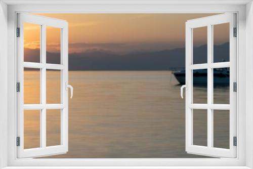 Fototapeta Naklejka Na Ścianę Okno 3D - Sonnenuntergang überm Gardasee