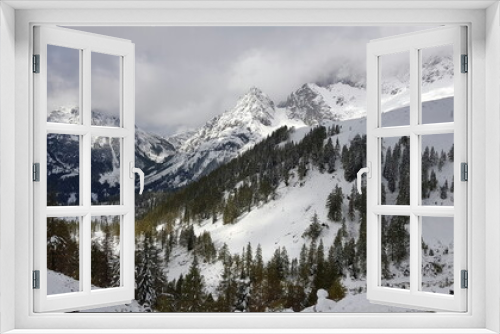 Fototapeta Naklejka Na Ścianę Okno 3D - 
Roßfeldhöhenringstraße, Rossfeldpanoramastraße - a panorama road in Germany (Alps) 