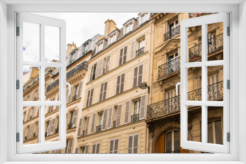 Fototapeta Naklejka Na Ścianę Okno 3D - Paris, typical building