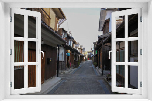 Fototapeta Naklejka Na Ścianę Okno 3D - 日本の古い街並み