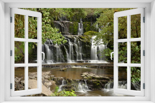 Fototapeta Naklejka Na Ścianę Okno 3D - Purakaunui Falls in Otago New Zealnd