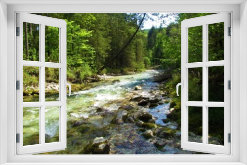Fototapeta Naklejka Na Ścianę Okno 3D - beautiful Kamniska Bistrica river in Slovenia