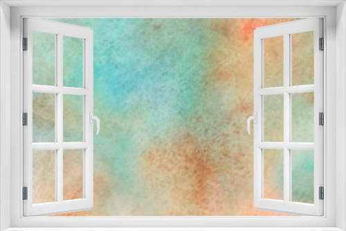 Grunge watercolor background. Brown and turquoise color