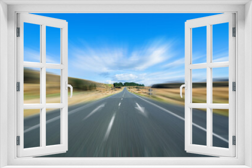 Fototapeta Naklejka Na Ścianę Okno 3D - Beautiful highway scene in motion blur