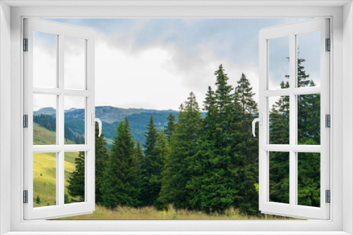 Fototapeta Naklejka Na Ścianę Okno 3D - View from Bucegi mountains, Romania, Bucegi National Park