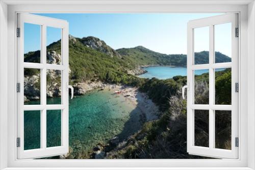 Fototapeta Naklejka Na Ścianę Okno 3D - corfu, porto timoni, pirate beach, beach, sun, greece