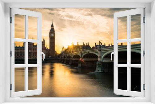 Fototapeta Naklejka Na Ścianę Okno 3D - Big Ben clock in London at beautiful sunset. United Lingdom