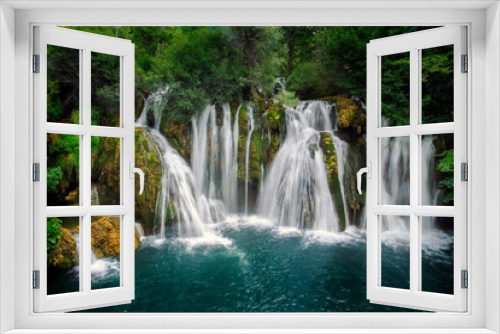 Fototapeta Naklejka Na Ścianę Okno 3D - waterfall in the forest in national park