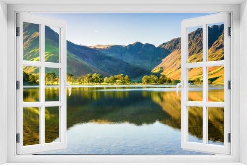 Fototapeta Naklejka Na Ścianę Okno 3D - Beautiful morning panorama 
 of Buttermere lake in the Lake District. England
