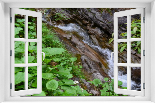 Fototapeta Naklejka Na Ścianę Okno 3D - dolina Białego Potoku, małe wodospady na potoku, Tatry, Polska