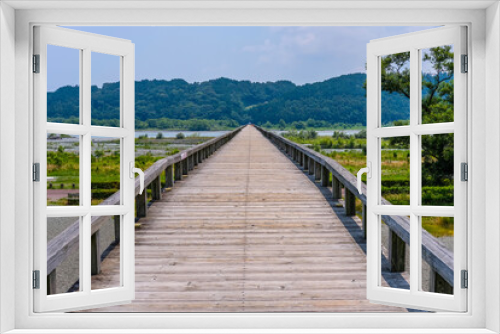 Fototapeta Naklejka Na Ścianę Okno 3D - 静岡県の蓬莱橋