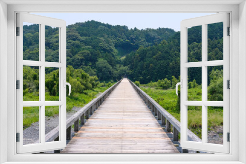 Fototapeta Naklejka Na Ścianę Okno 3D - 静岡県の蓬莱橋