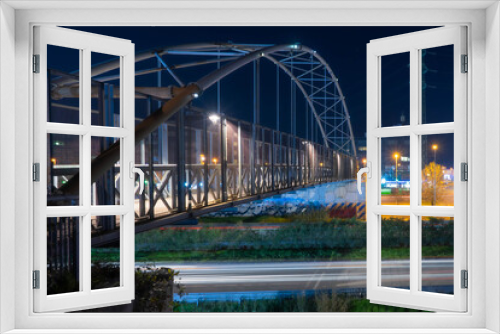 Fototapeta Naklejka Na Ścianę Okno 3D - bridge at night