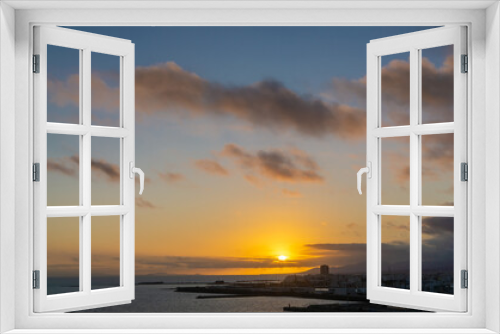 Fototapeta Naklejka Na Ścianę Okno 3D - Sunset at Lanzarote, Spain