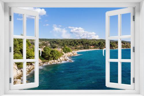 Fototapeta Naklejka Na Ścianę Okno 3D - Aegean sea coast of Greece