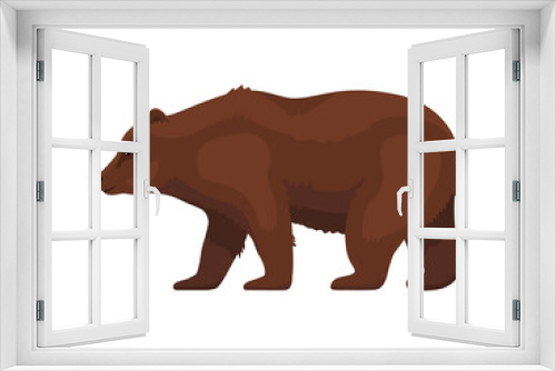 Fototapeta Naklejka Na Ścianę Okno 3D - Brown cartoon grizzly bear