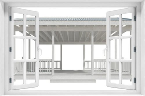 Fototapeta Naklejka Na Ścianę Okno 3D - 3d Render Building Structure On White