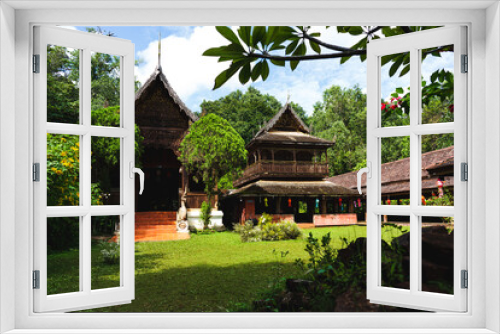 Fototapeta Naklejka Na Ścianę Okno 3D - Wat Luang Khun Win is located at Mae Win, Mae Wang District, Chiang Mai Province. It is a temple that is ancient and older than a hundred years. There is a very historical history, one of Chiang Mai. 