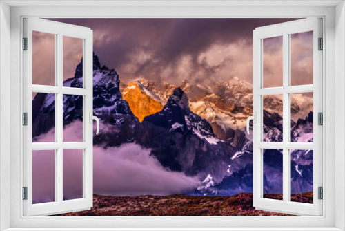Fototapeta Naklejka Na Ścianę Okno 3D - Paine Horns Torres del Paine National Park Chile