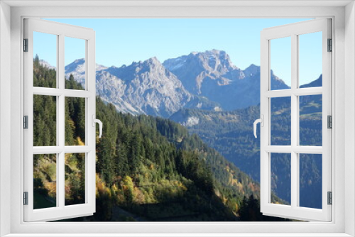 Fototapeta Naklejka Na Ścianę Okno 3D - Rote Wand im Lechquellgebirge