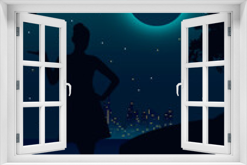 Fototapeta Naklejka Na Ścianę Okno 3D - Dama Nocturna