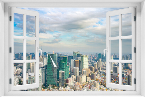 Fototapeta Naklejka Na Ścianę Okno 3D - 【六本木ヒルズより】東京都内、都市景観