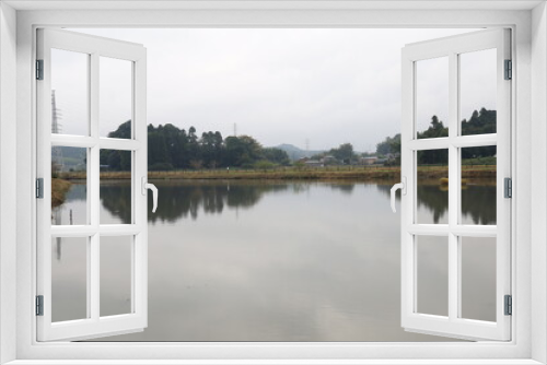 Fototapeta Naklejka Na Ścianę Okno 3D - 野池