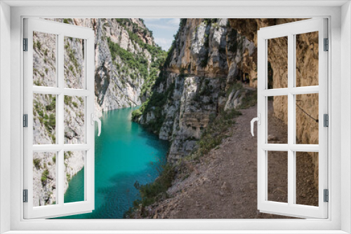 Fototapeta Naklejka Na Ścianę Okno 3D - Beautiful Mont-rebei Canyon in Catalonia