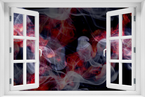 Red black abstract light smoke background