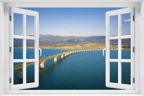 Fototapeta Naklejka Na Ścianę Okno 3D - the bridge of Neraida in Kozani from the air