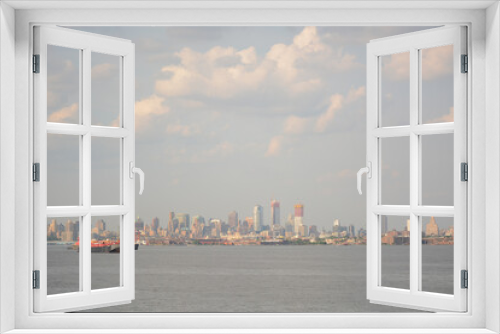 Fototapeta Naklejka Na Ścianę Okno 3D - New York, NY, USA - May 30, 2019: View from Staten Island Ferry