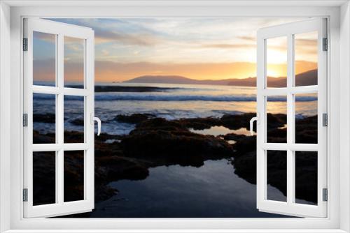 Fototapeta Naklejka Na Ścianę Okno 3D - Shell Beach California Tidepools, Sunset Reflection in Tidepools Coast of California
