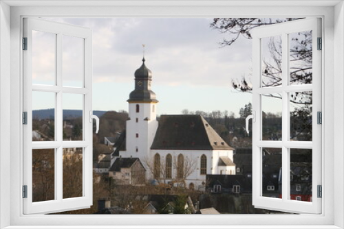 Fototapeta Naklejka Na Ścianę Okno 3D - Simmern Hunsrück, Stephanskirche, Simmern Ortsblick