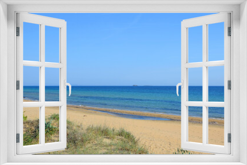 Fototapeta Naklejka Na Ścianę Okno 3D - Sandduene und Strand auf Korfu