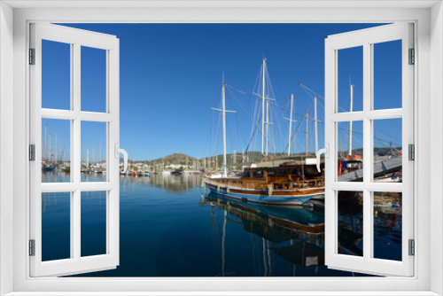 Fototapeta Naklejka Na Ścianę Okno 3D - Bodrum marina view. Mugla Turkey.