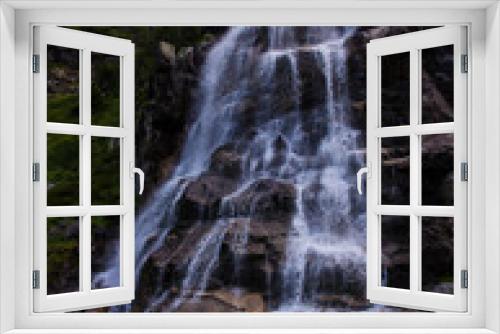Fototapeta Naklejka Na Ścianę Okno 3D - Great imereti waterfall Karachay Cherkessia Republic Russian Federation. Big waterfall. Mountain landscape. 