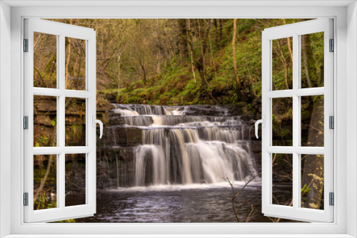 Fototapeta Naklejka Na Ścianę Okno 3D - Ash Gill near Alston in Cumbria, is located in an area of outstanding natural beauty close to the Lake District National Park, is a beautiful stretch of water with many picturesque waterfalls