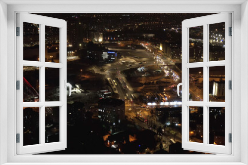 Fototapeta Naklejka Na Ścianę Okno 3D - jerusalem chords bridge at night aerial view
Main entrance city lights and traffic, Israel
