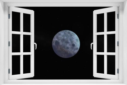 Fototapeta Naklejka Na Ścianę Okno 3D - Moon planet space art illustration wallpaper alien worl cartoon game design