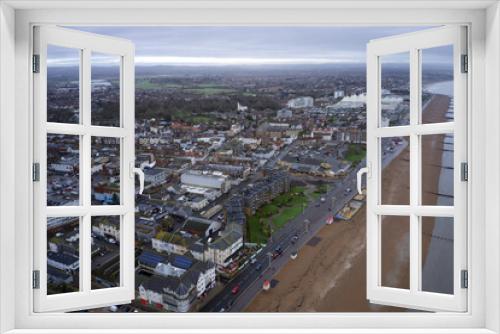 Fototapeta Naklejka Na Ścianę Okno 3D - Aerial view of Bognor Regis Seafront looking eastwards towards Butlins Holiday Village.