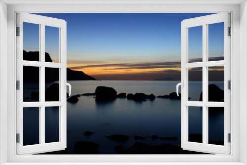 Fototapeta Naklejka Na Ścianę Okno 3D -  sunset view from the sea