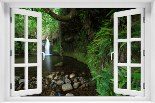 Fototapeta Naklejka Na Ścianę Okno 3D - Lamiña waterfall, Lamiña, Saja Besaya Natural Park, Cantabria, Spain, Europe