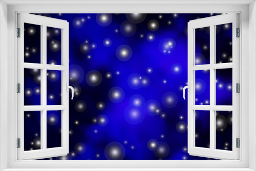 Fototapeta Naklejka Na Ścianę Okno 3D - Dark Pink, Blue vector background with colorful stars.