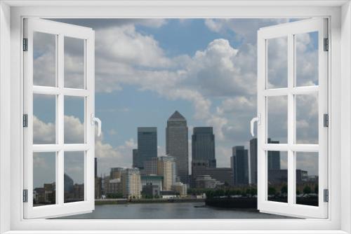 Fototapeta Naklejka Na Ścianę Okno 3D - London docklands skyline