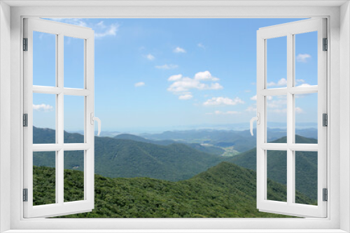 mountains and the beautiful blue sky