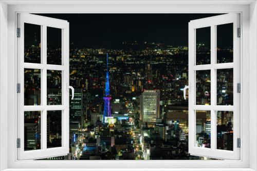 Fototapeta Naklejka Na Ścianę Okno 3D - 名古屋の夜景　名古屋テレビ塔
