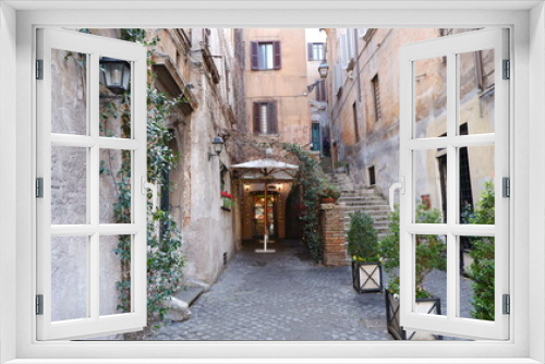 Fototapeta Naklejka Na Ścianę Okno 3D - Italian old town (Trastevere in Rome)