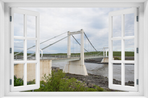 Fototapeta Naklejka Na Ścianę Okno 3D - Bridge across river Jokulsa in Kelduhverfi near Asbyrgi in Iceland